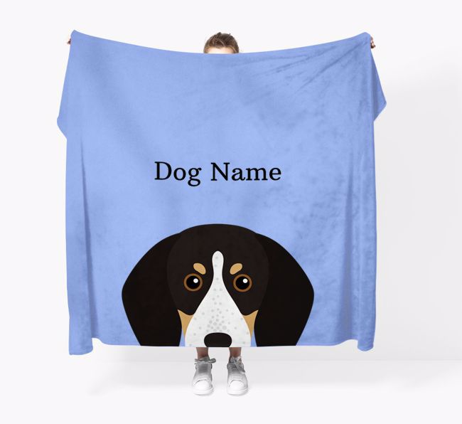 'Peeking Icon' - Personalized {breedFullName} Blanket